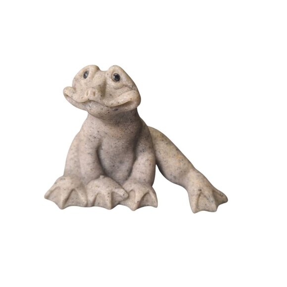 Quarry Critters Frita Frog 2000 Figurine Resin Stone Vintage Smile Sitting - Picture 1 of 10